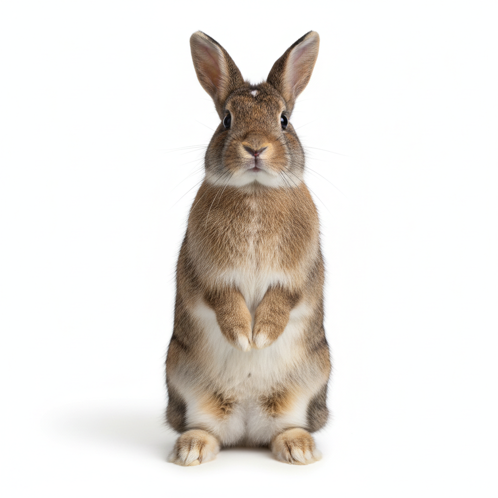Lapin vivant brun