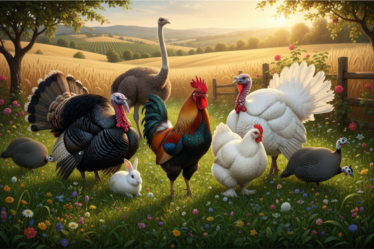 Bannière ferme avec animaux