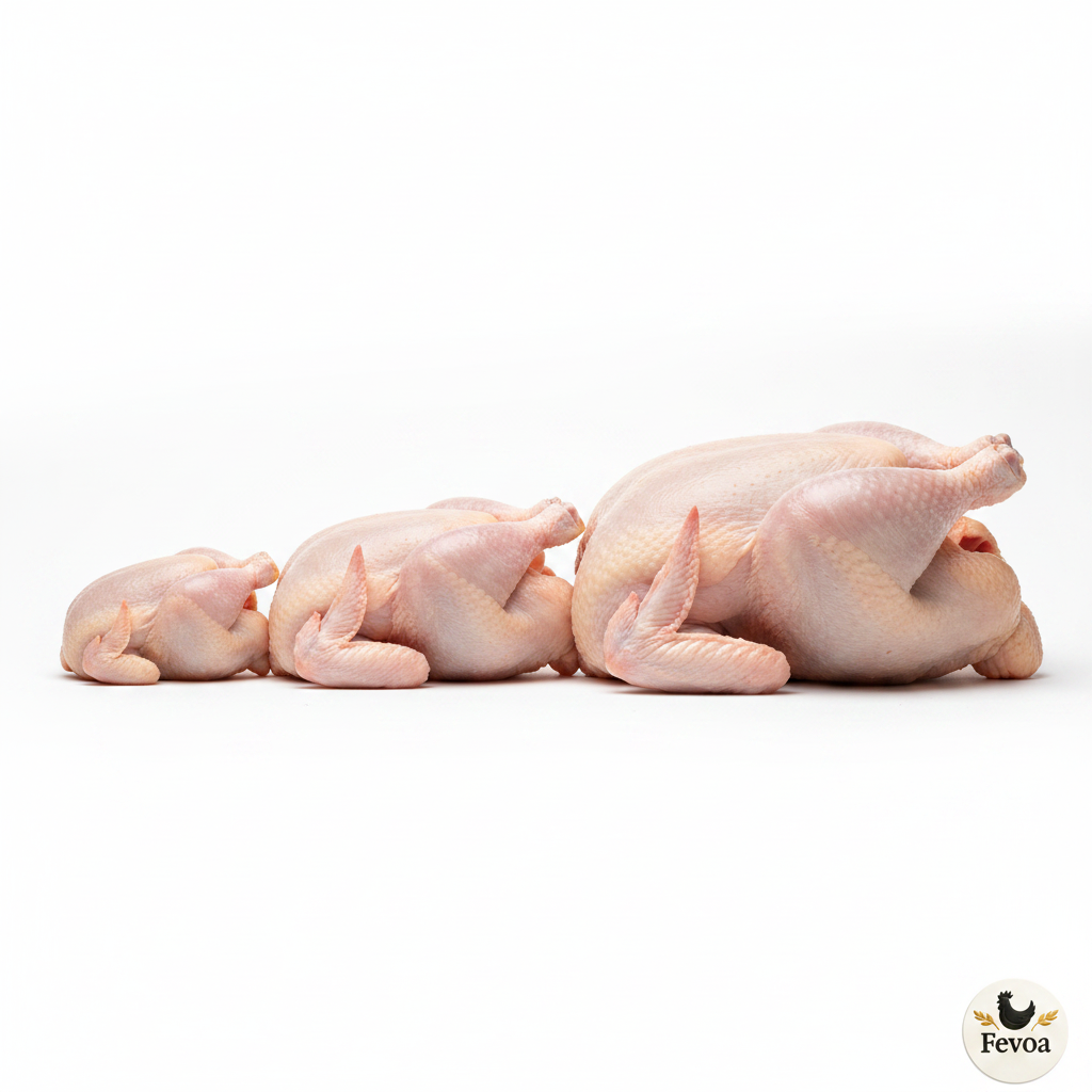 Poulet entier différents calibres